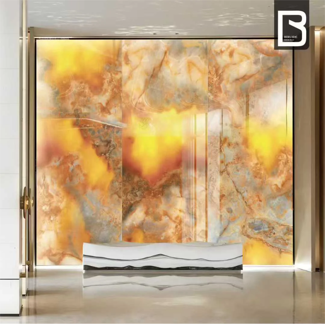 Piedra sinterizada para muros