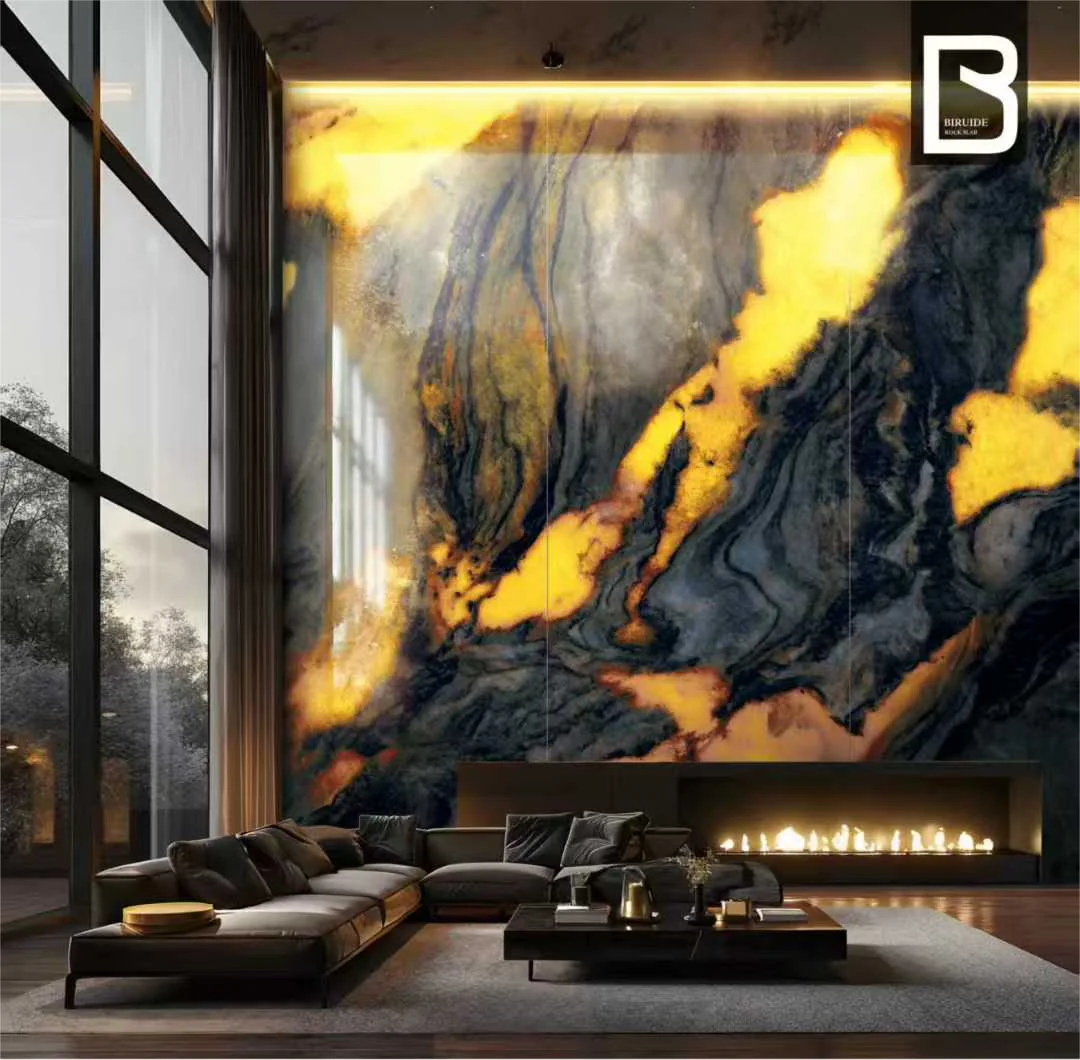 Piedra sinterizada brillante L09003 - Slab View